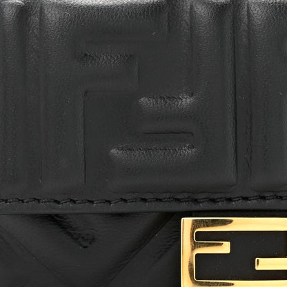 Fendi Nappa Matisse FF Embossed Nano Baguette Charm Black 8 of 11