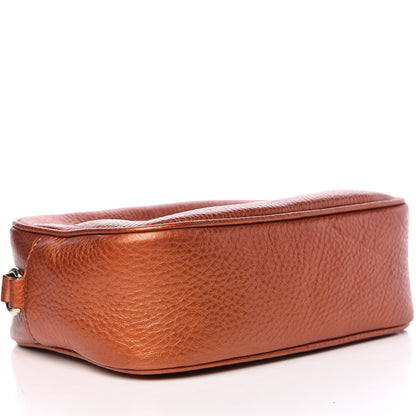 Gucci Metallic Pebbled Calfskin Small Soho Disco Bag Burnt Orange 4 of 10