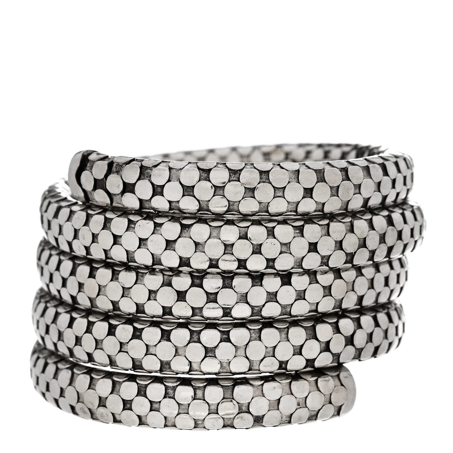 Sterling Silver Dot Four Coil Bracelet