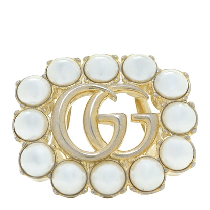 Gucci Pearl Double G Ring M Gold 1 of 6