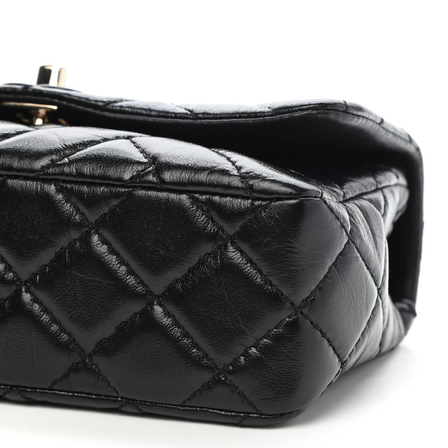 Chanel Shiny Lambskin Quilted Small Montcoco Flap Black 9 of 11