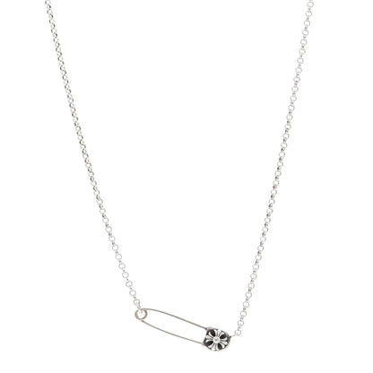 Chrome Hearts Sterling Silver Safety Pin Pendant Necklace 1 of 5