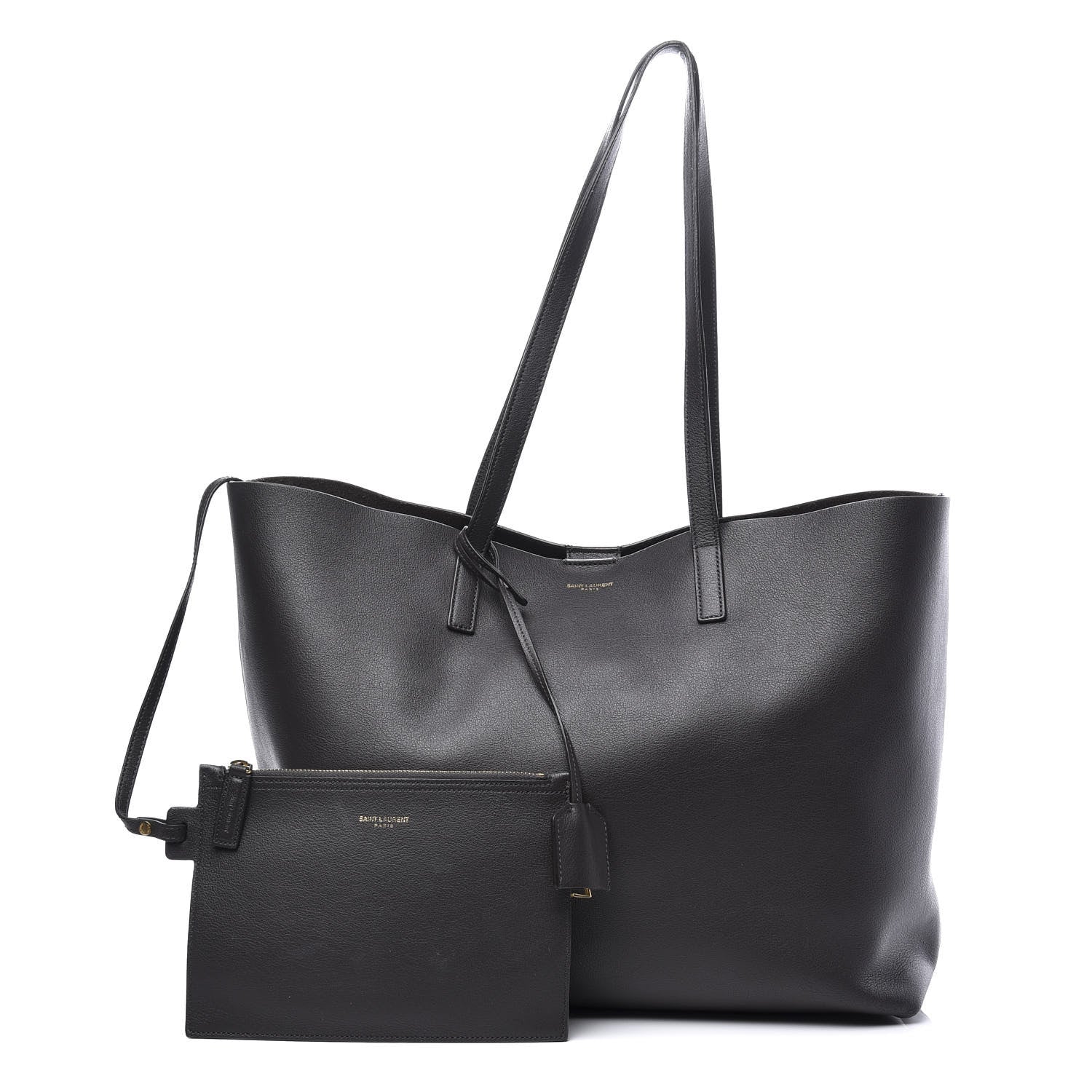 Saint Laurent Calfskin Large Shopping Tote Black 1 of 12
