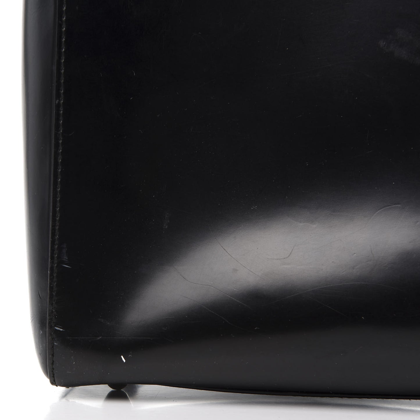 Glazed Calfskin Large Lady Dior Black