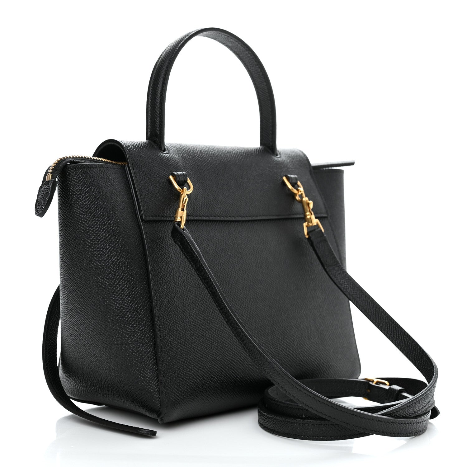 Celine Grained Calfskin Nano Belt Bag Black 3 of 12