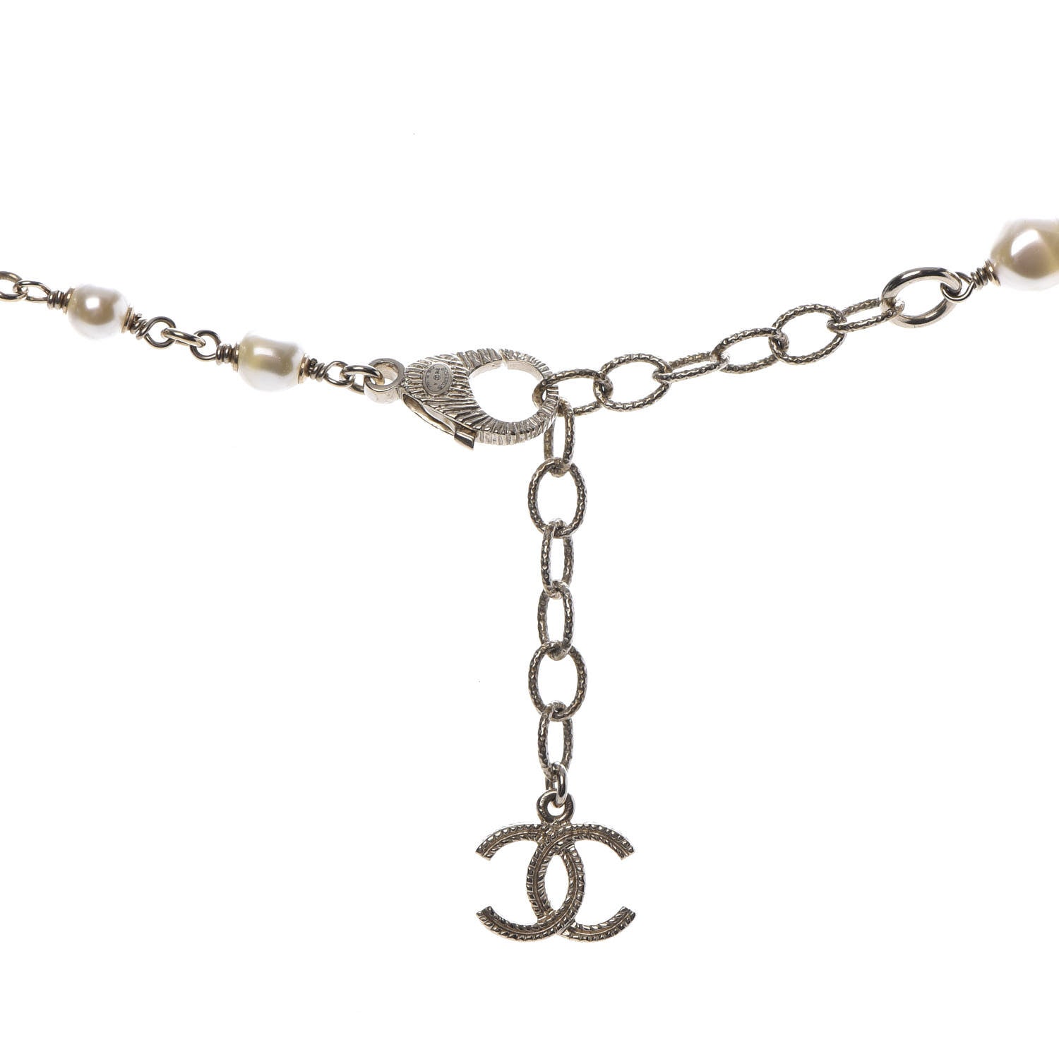Chanel Pearl CC Long Necklace Gold 5 of 6