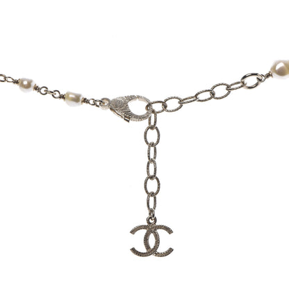 Chanel Pearl CC Long Necklace Gold 5 of 6