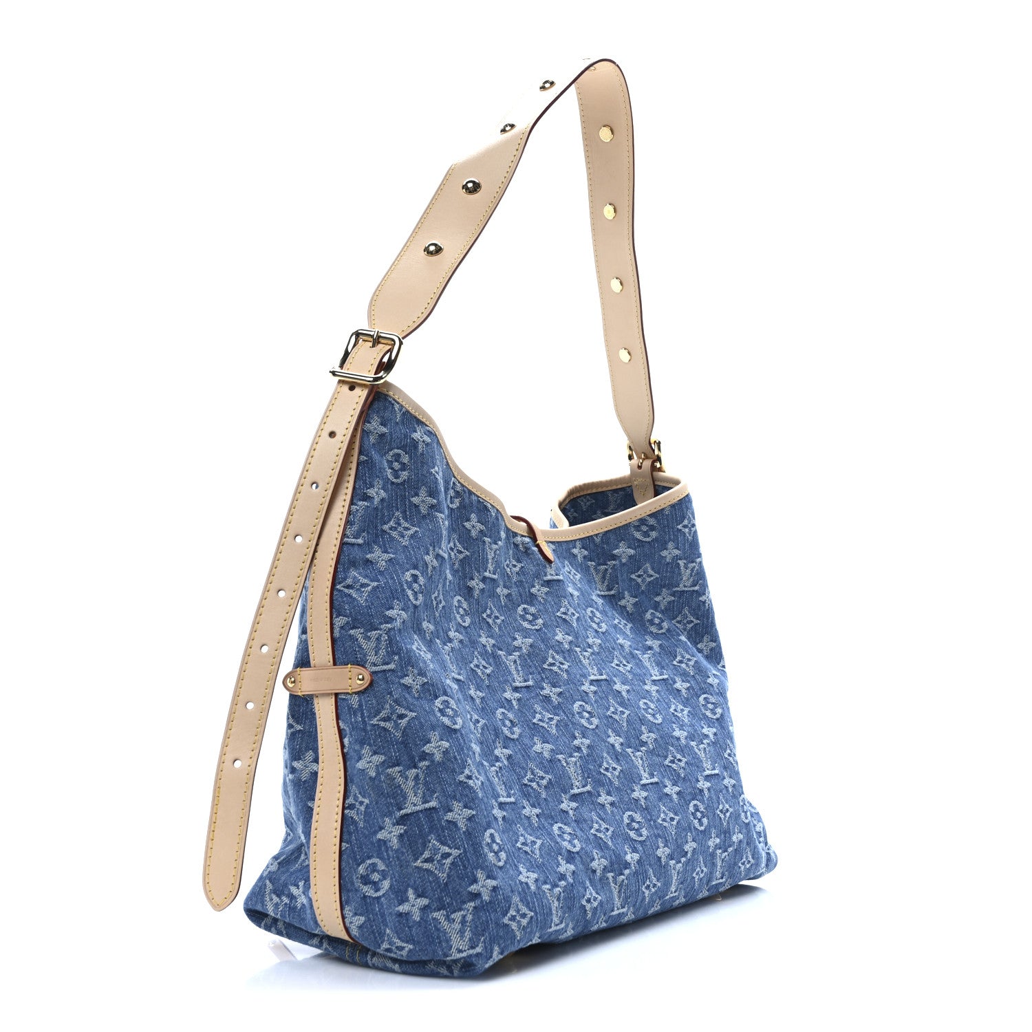 Louis Vuitton Monogram Denim CarryAll MM Blue 3 of 6