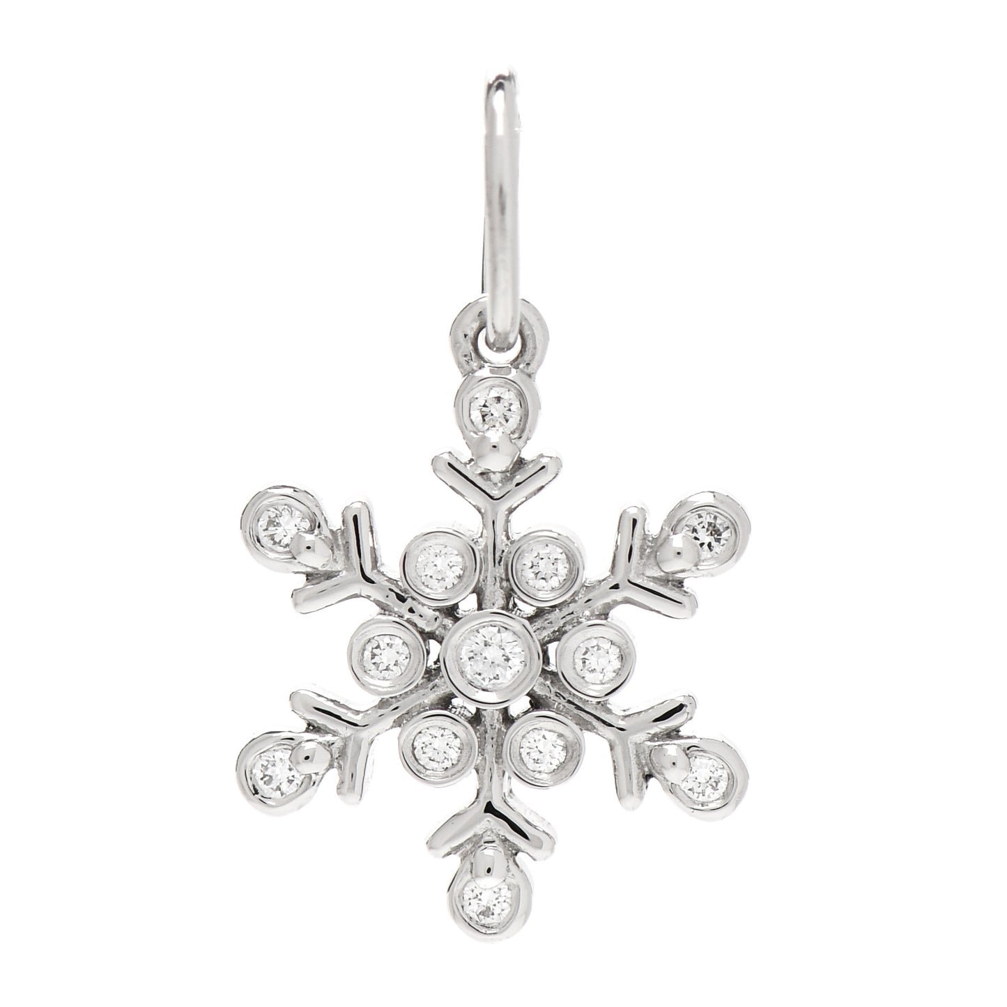 Platinum Diamond Snowflake Charm