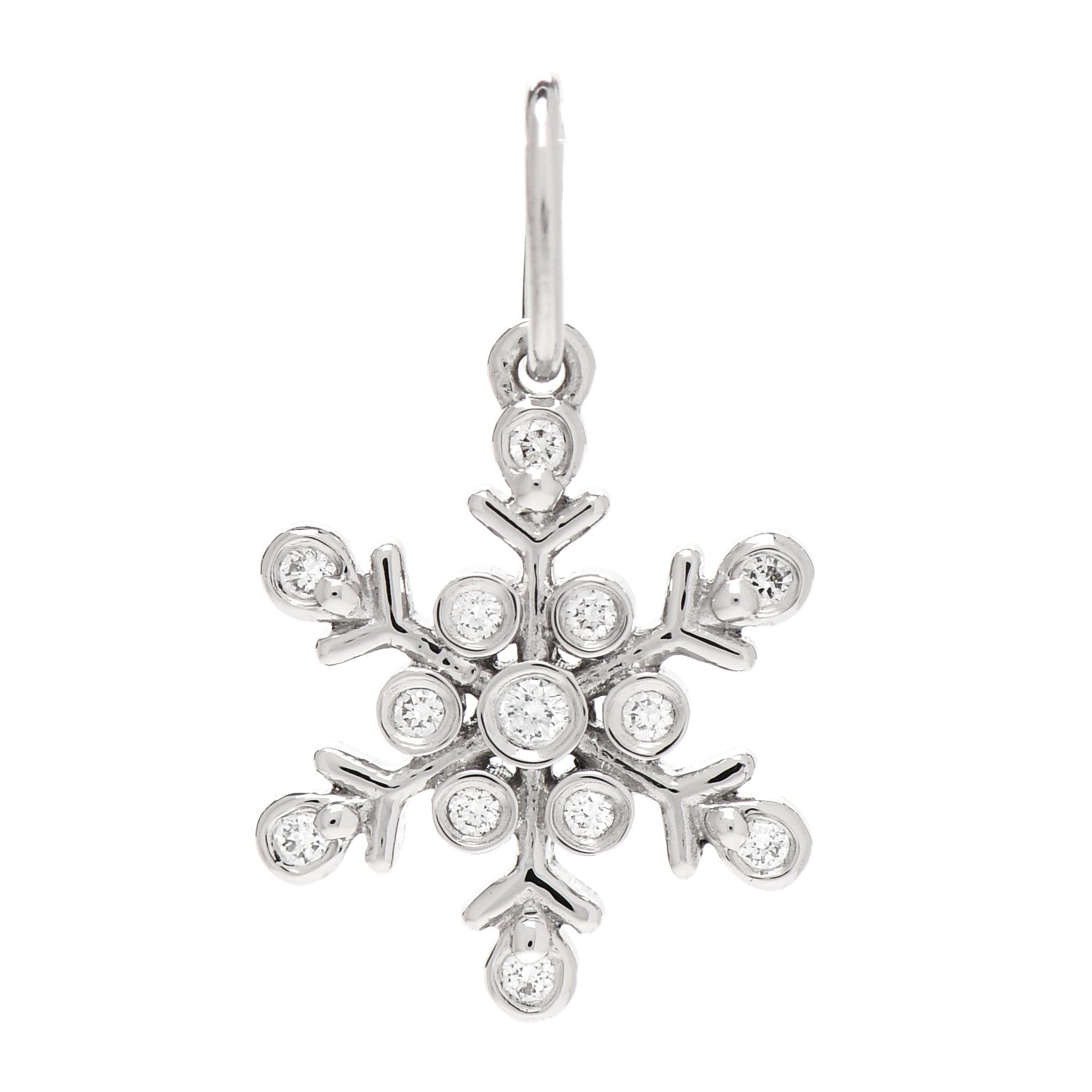 Tiffany Platinum Diamond Snowflake Charm 1 of 5