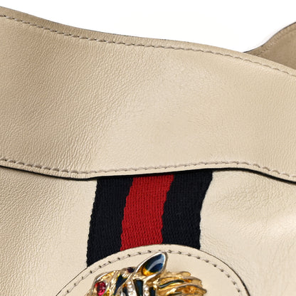 Gucci Suede Calfskin Large Rajah Chain Tote White 11 of 13