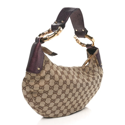Gucci Monogram Bamboo Ring Hobo Aubergine 2 of 11