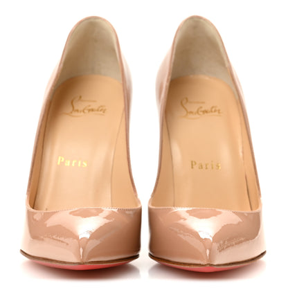 Christian Louboutin Patent Pigalle Follies 100 Pumps 36 Nude 3 of 8