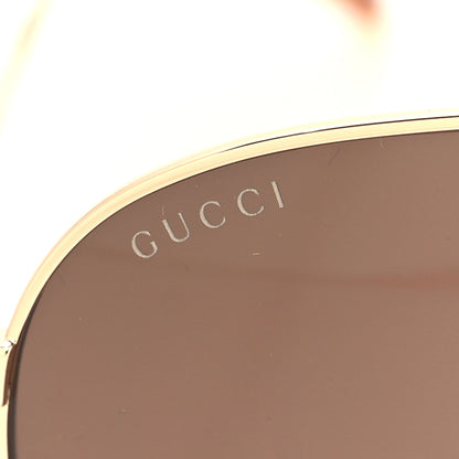 Gucci Web Aviator Sunglasses GG1677S Gold 7 of 8