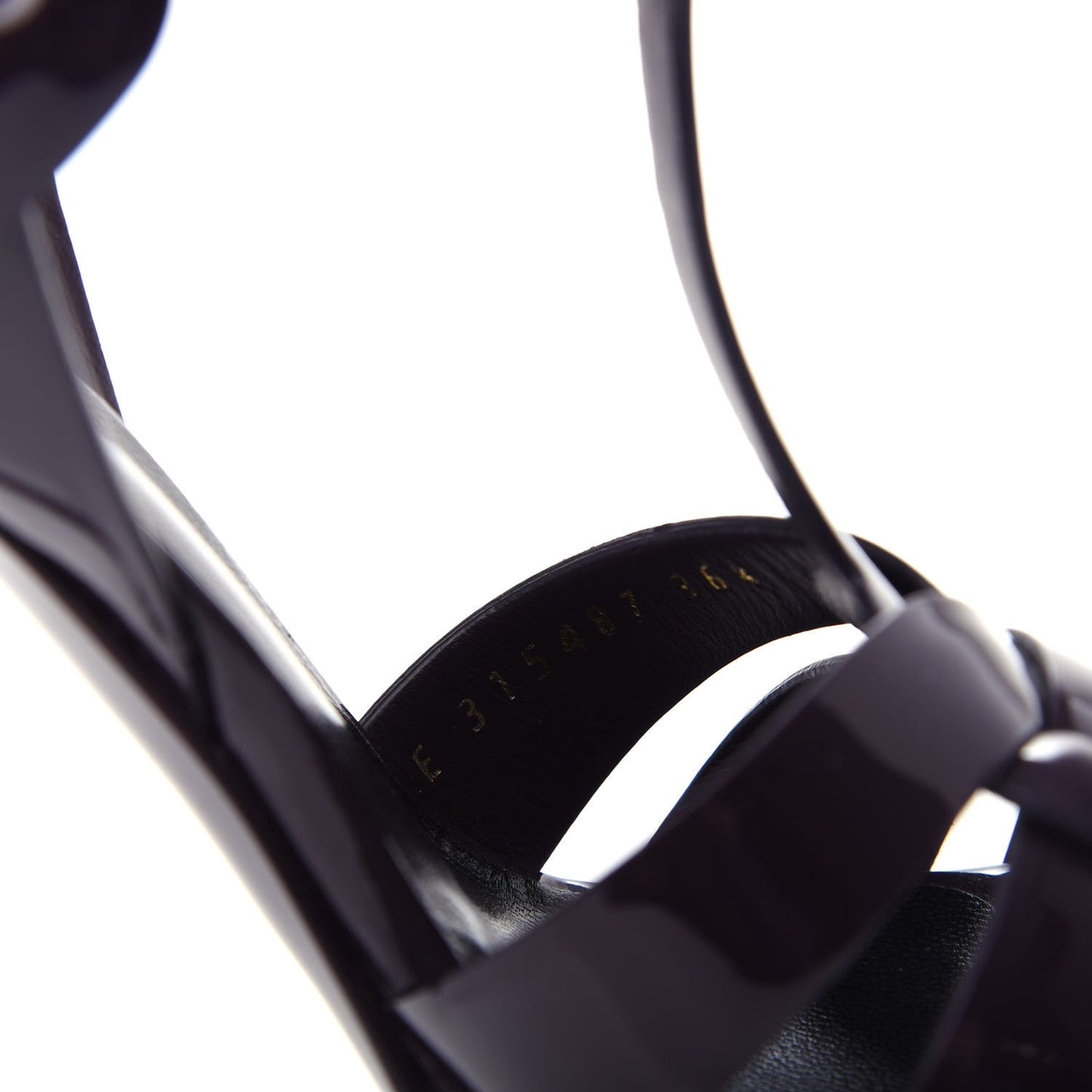 Patent Soft Tribute 105 Platform Sandals 36.5 Prune