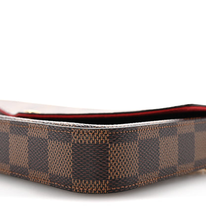 Louis Vuitton Damier Ebene Pochette Felicie Chain Wallet 10 of 10