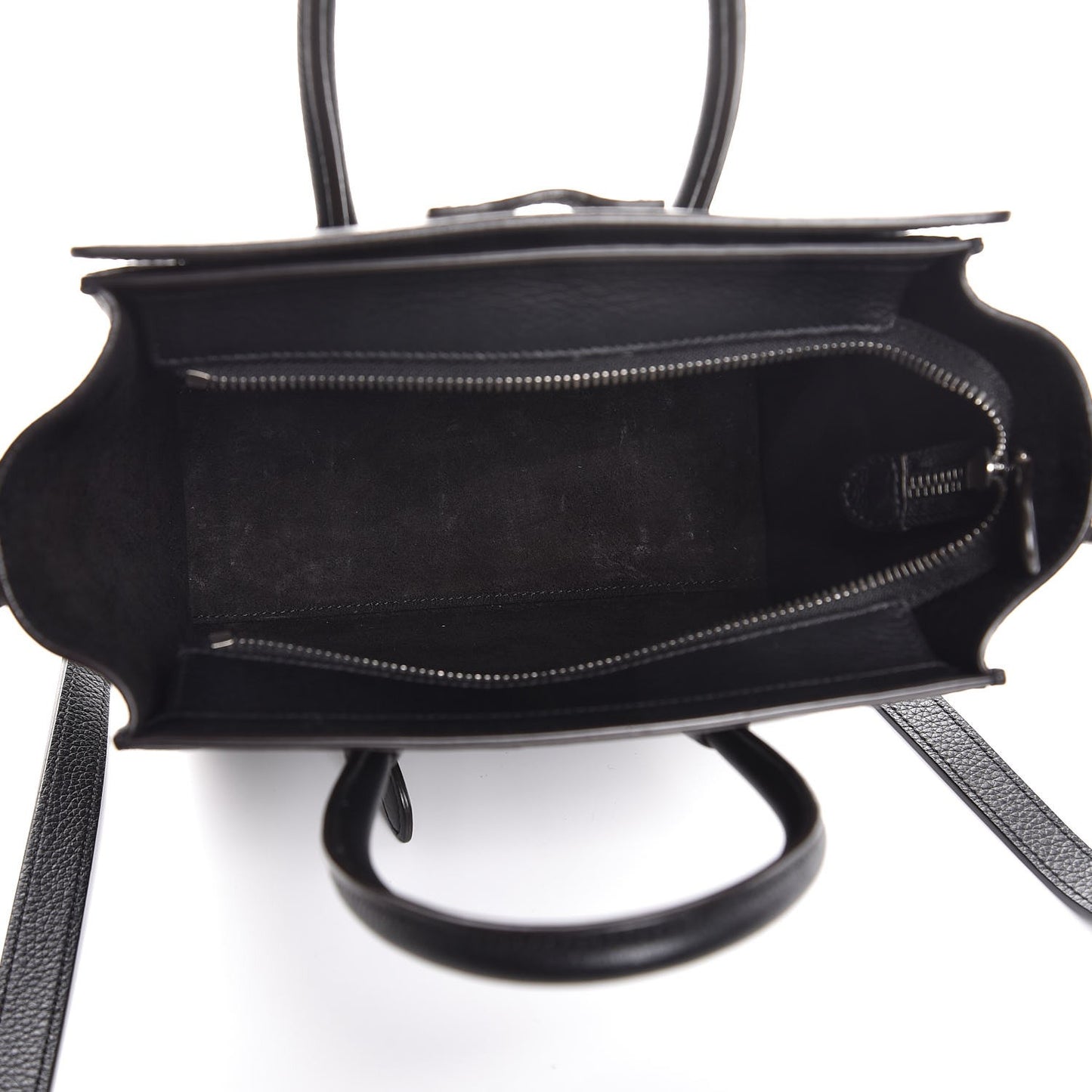 Drummed Calfskin Nano Luggage Black