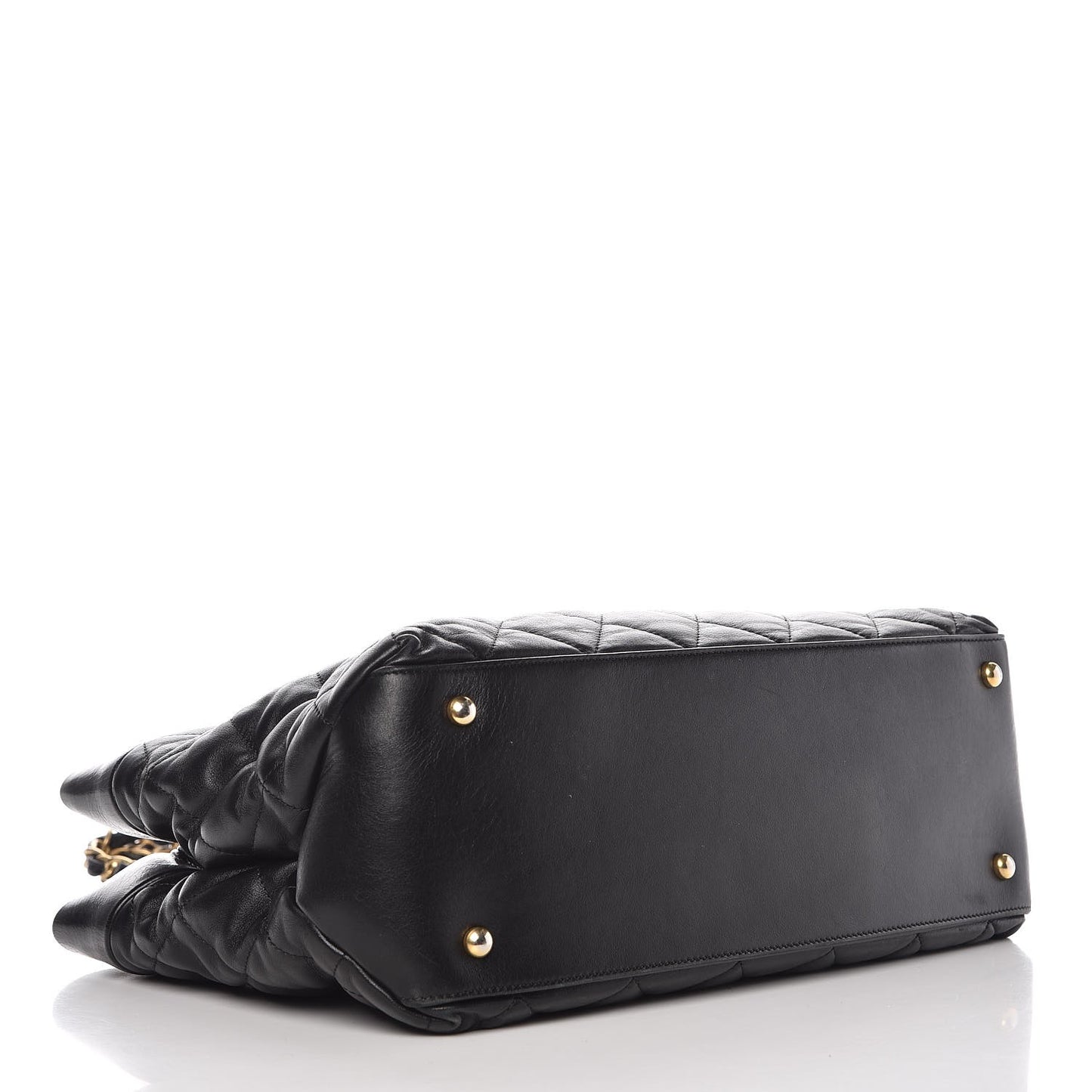 Calfskin Quilted Medium Soft Elegance Tote Black