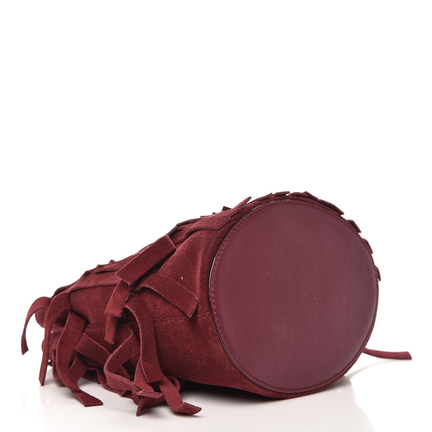 Burberry Suede Fringe Baby Bucket Bag Cherry 4 of 7