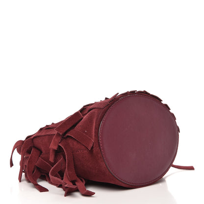 Burberry Suede Fringe Baby Bucket Bag Cherry 4 of 7