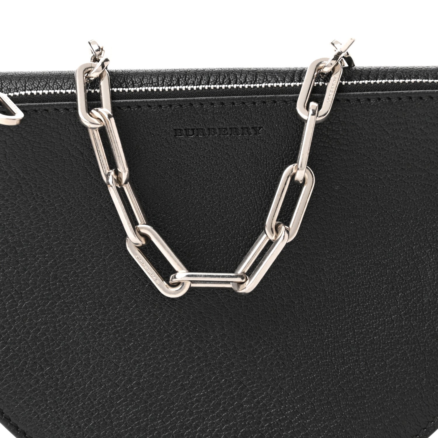 Burberry Goatskin Pecan Chain Shoulder Bag Black 7 of 10