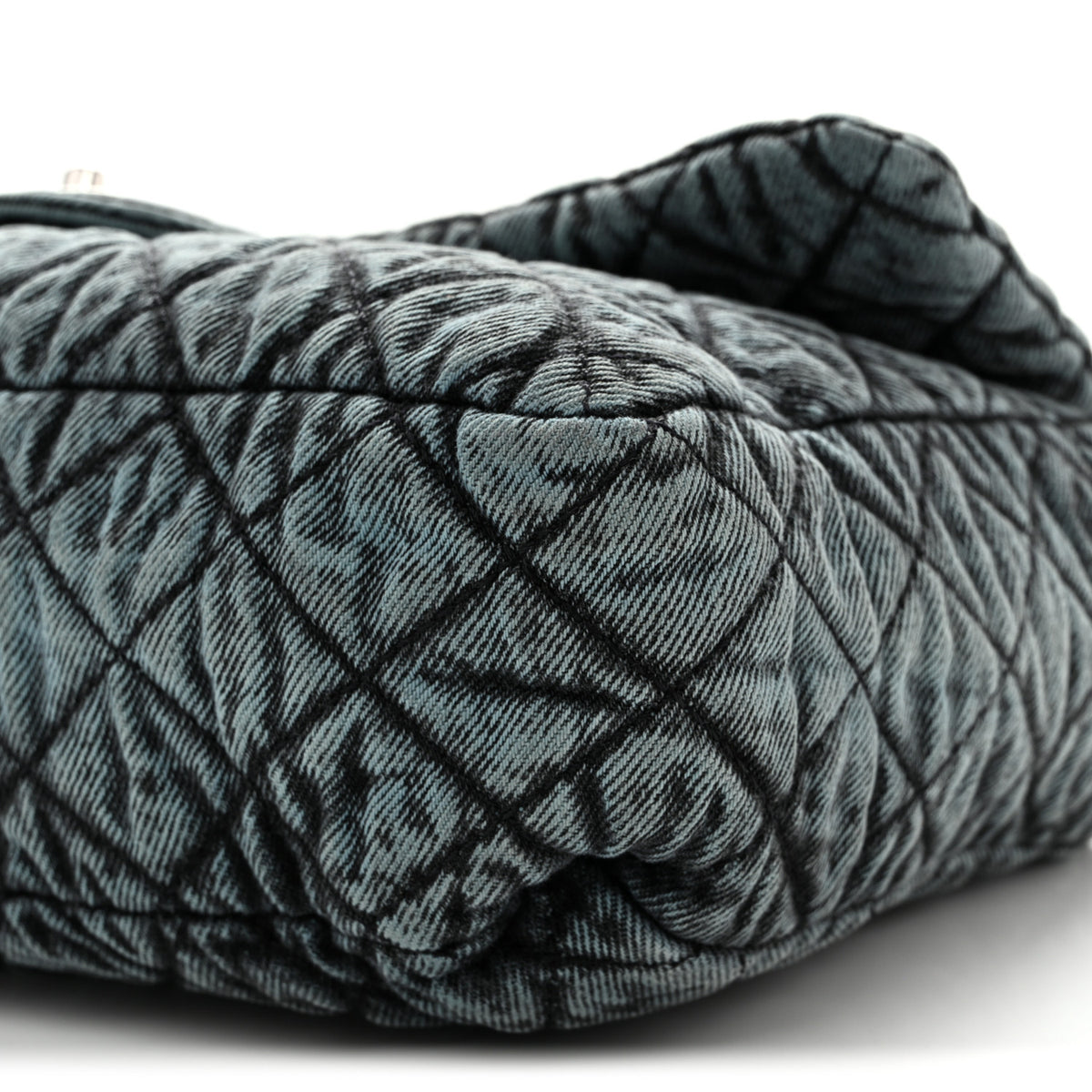 Denim Quilted Denimpression Flap Blue Black