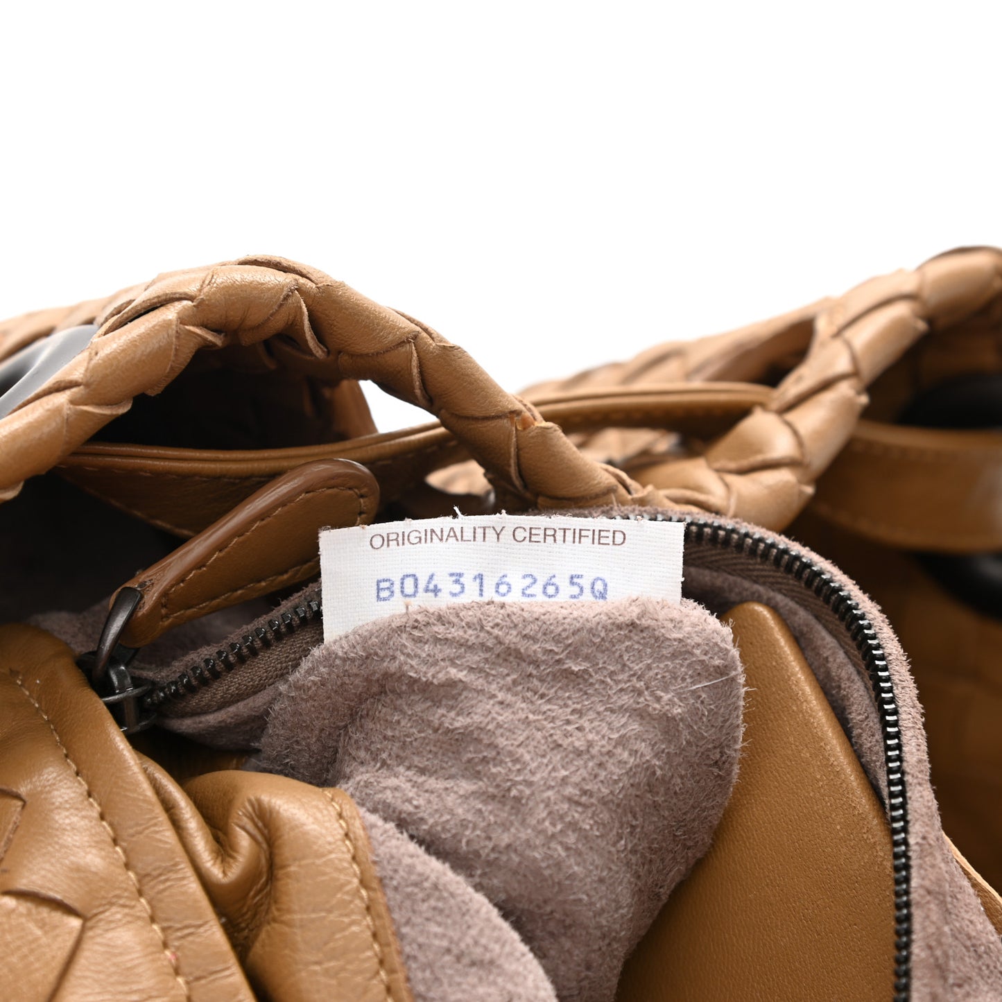 Nappa Intrecciato Bella Tote Tan