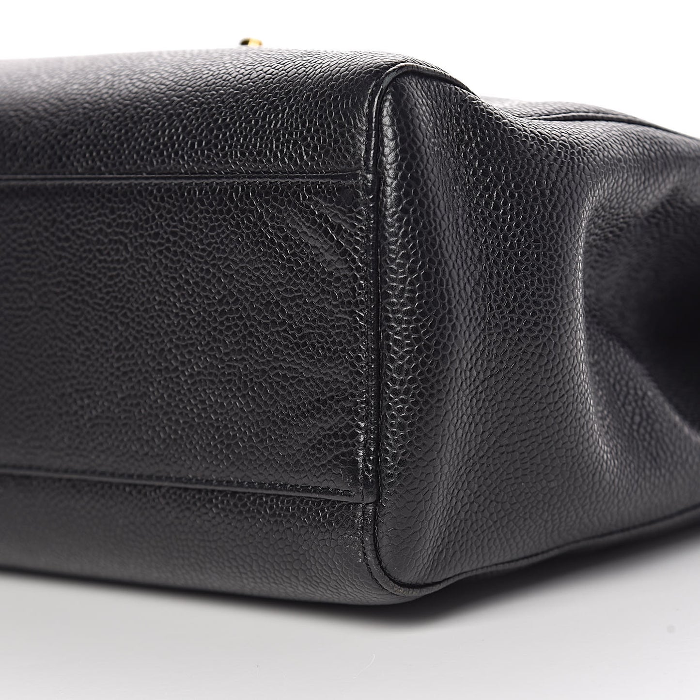 Caviar Top Handle Flap Black