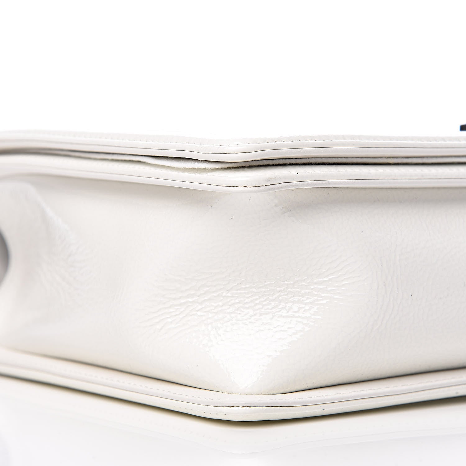 Chanel Patent Quilted Large Boy Flap White 7 of 9