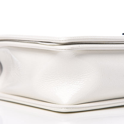 Chanel Patent Quilted Large Boy Flap White 7 of 9