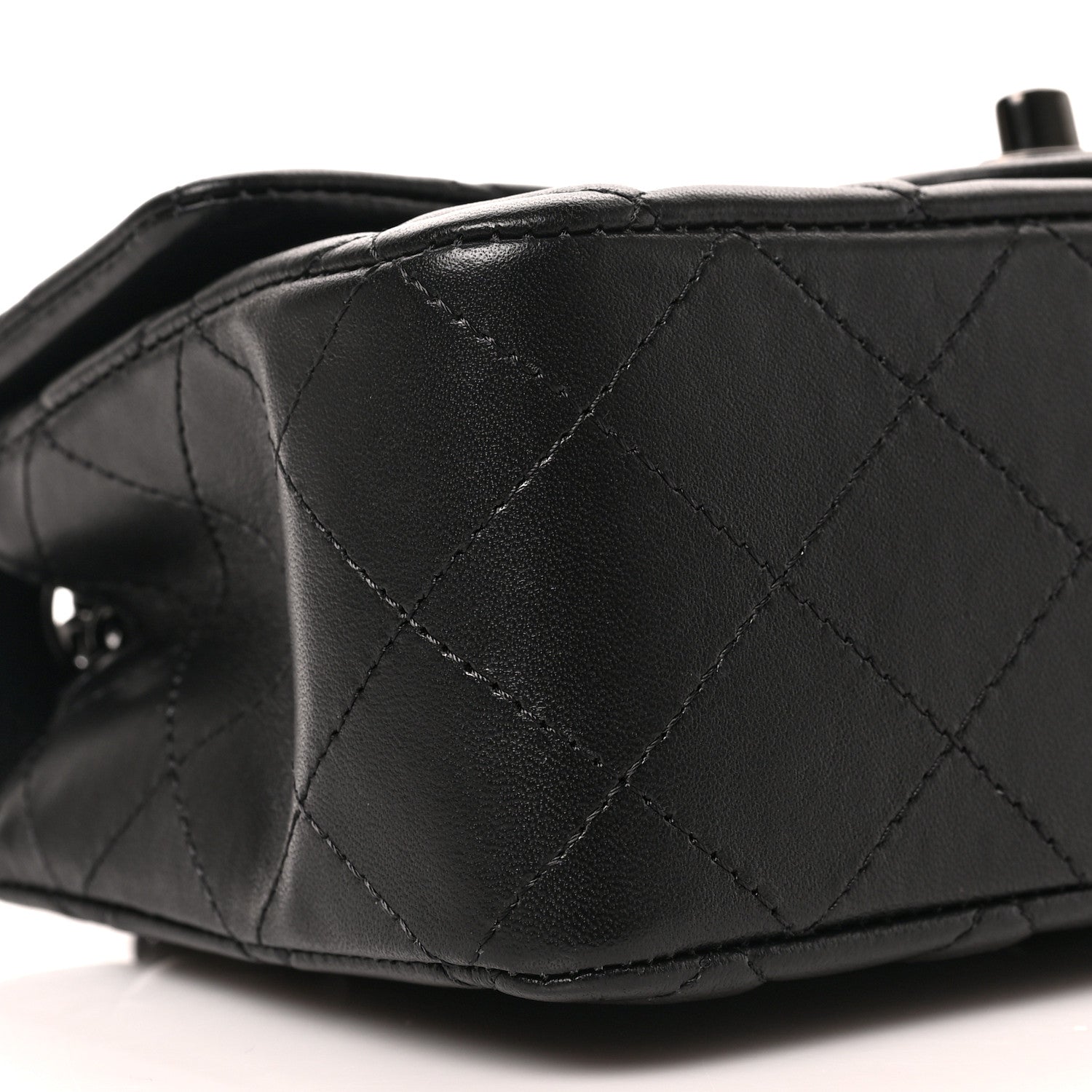Chanel Lambskin Quilted Mini Rectangular Flap So Black 8 of 9