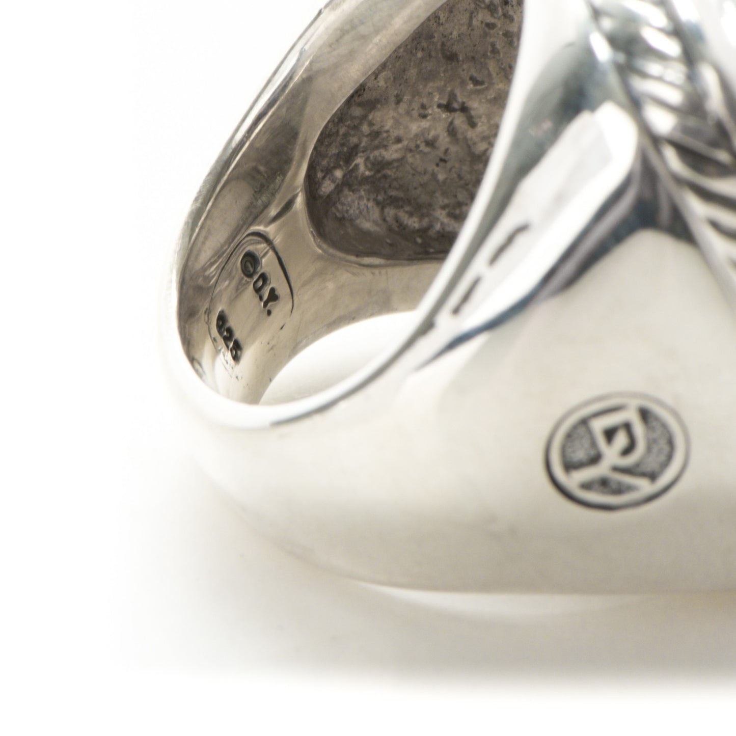 Sterling Silver White Agate 20mm Albion Statement Ring 52 6