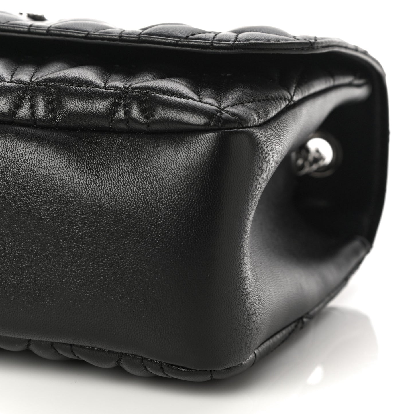 Nappa Quilted Virtus Evening Bag Black