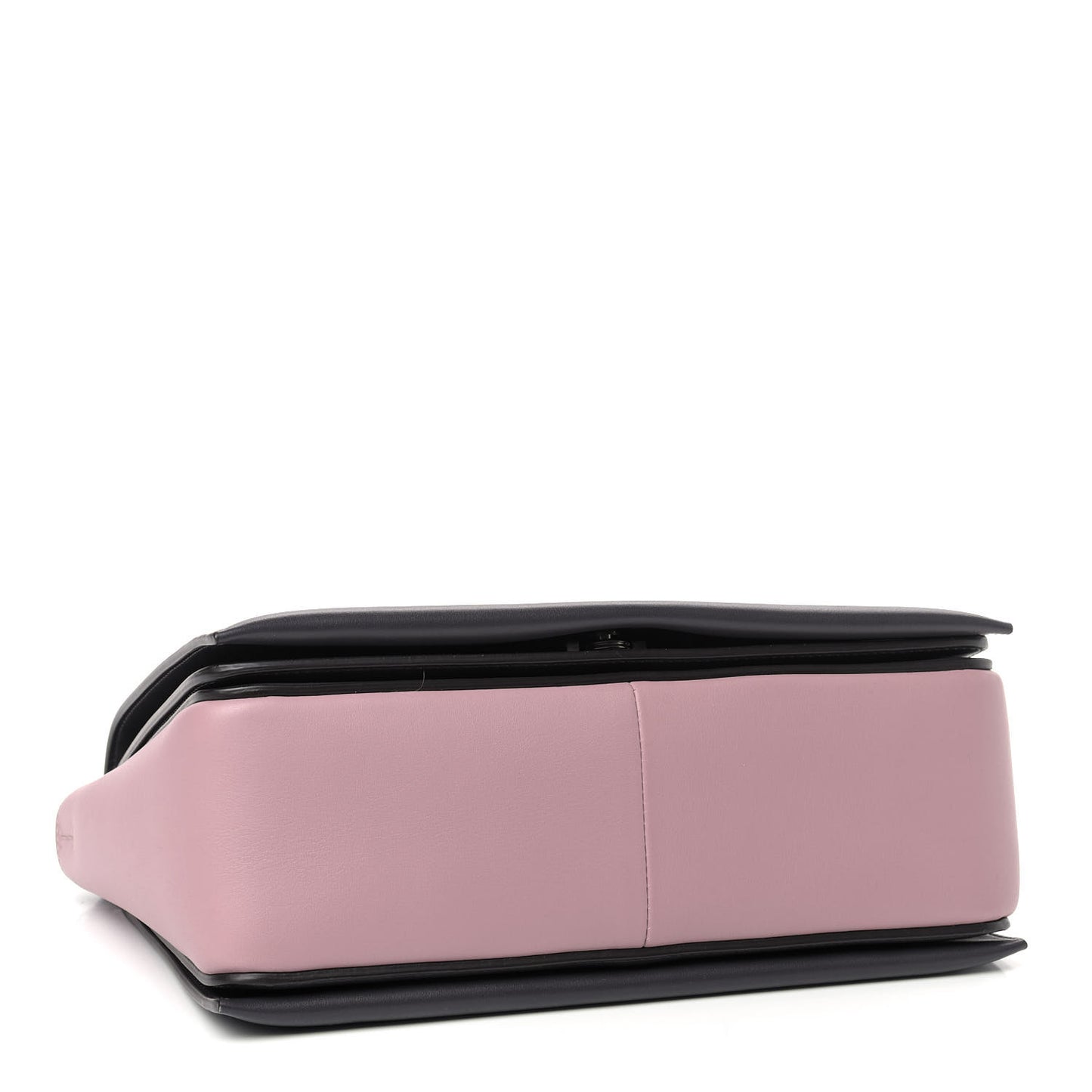 Shiny Smooth Calfskin Medium Frame Shoulder Bag Liquorice Antique Rose