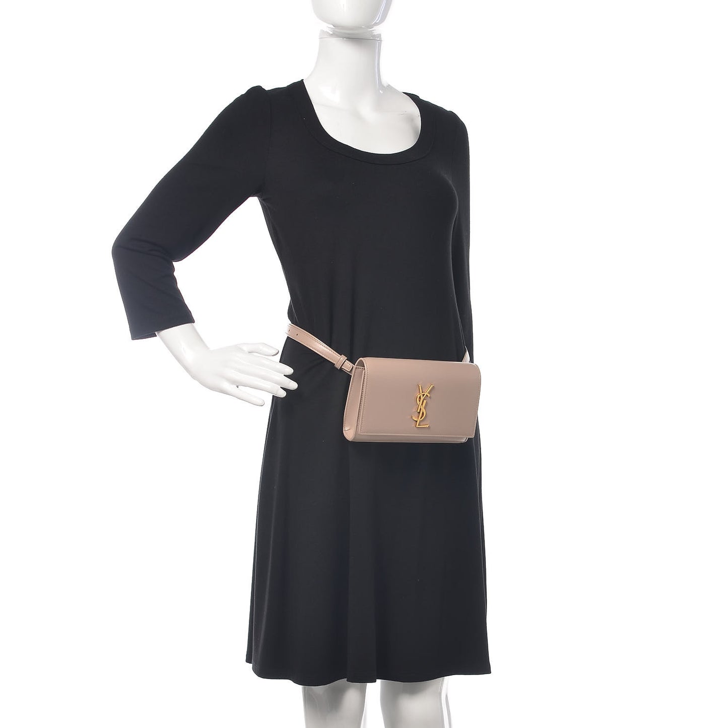 Smooth Calfskin Monogram Kate Belt Bag Natural