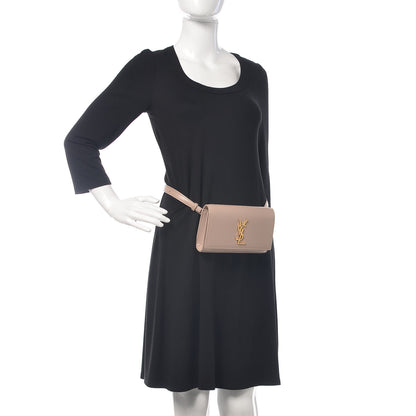 Saint Laurent Smooth Calfskin Monogram Kate Belt Bag Natural 2 of 8