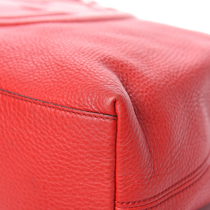 Gucci Pebbled Calfskin Medium Soho Chain Shoulder Bag Tabasco Red 9 of 14