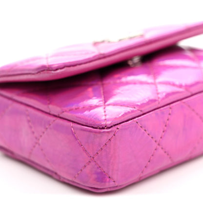 Chanel Patent Lambskin Quilted CC Hook Card Holder Pink 11 of 12