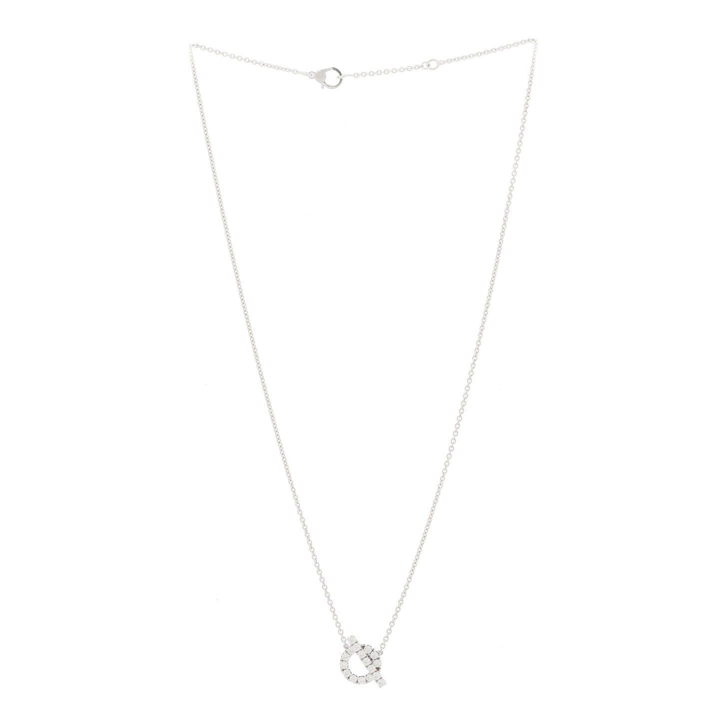 18K White Gold Diamond Finesse Pendant Necklace