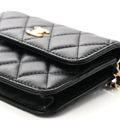 Chanel Lambskin Quilted Pearl Crush Flap With Chain Black 10 of 11