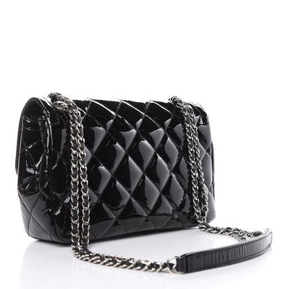 Chanel Patent Quilted Small Coco Shine Flap Black 3 of 10