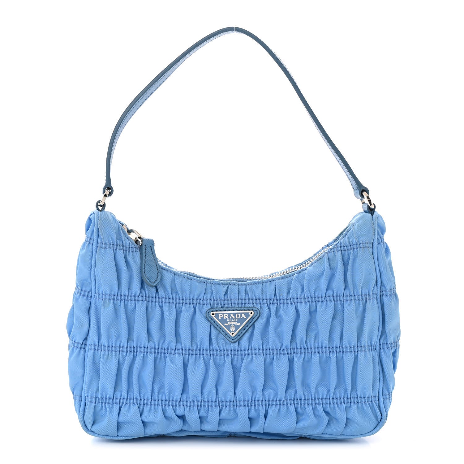 Prada Tessuto Nylon Gaufre Shoulder Bag Pervinca 1 of 11