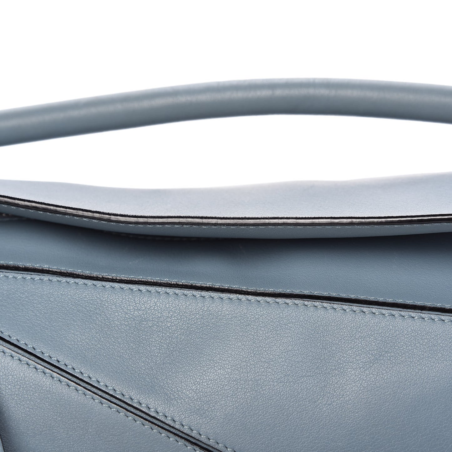 Calfskin Medium Puzzle Bag Stone Blue