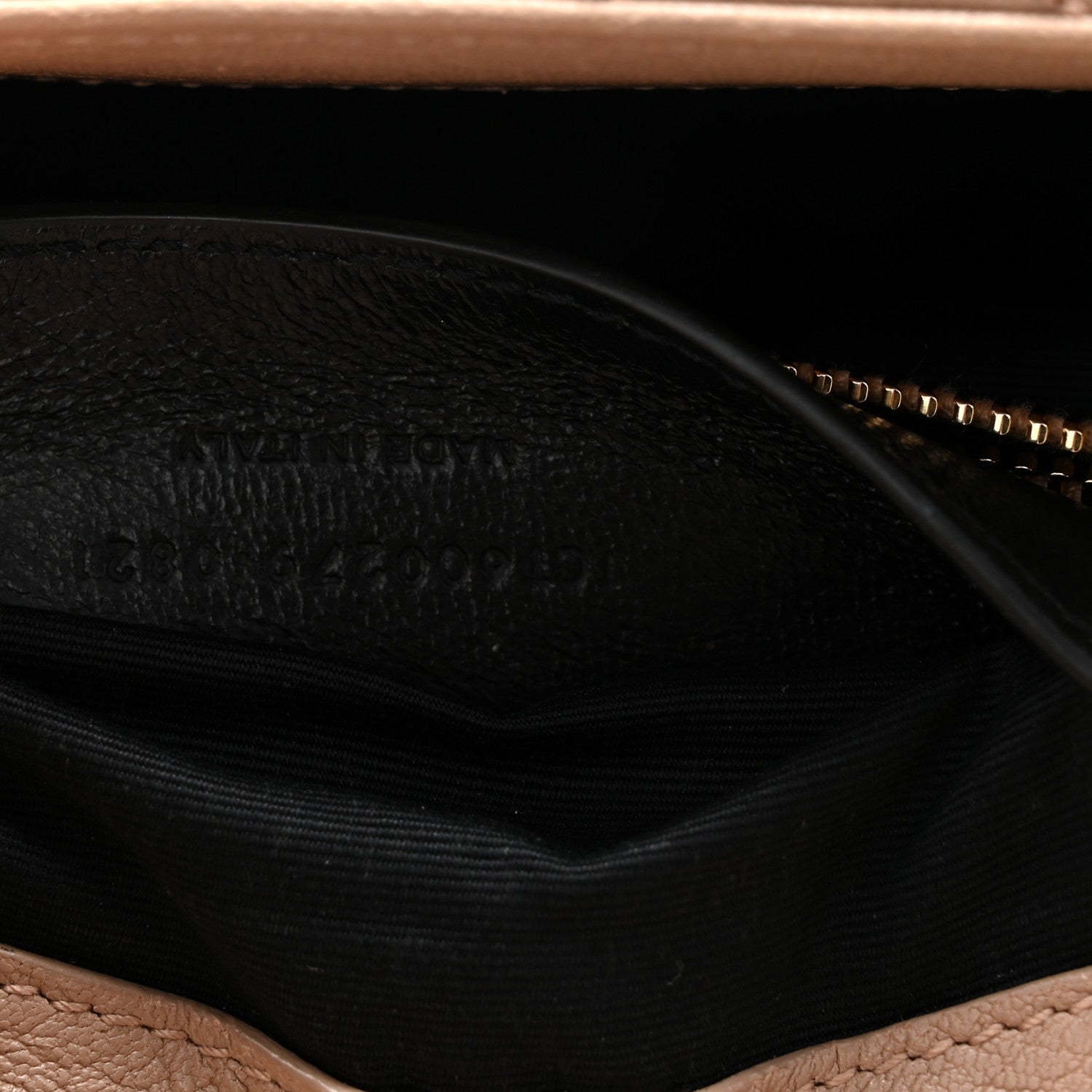 Saint Laurent Sheepskin Matelasse Chevron Monogram Medium College Bag Dark Beige 7 of 10