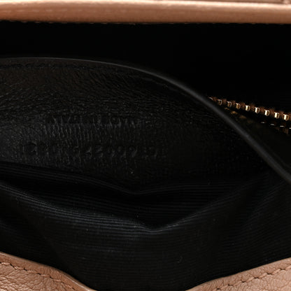Saint Laurent Sheepskin Matelasse Chevron Monogram Medium College Bag Dark Beige 7 of 10