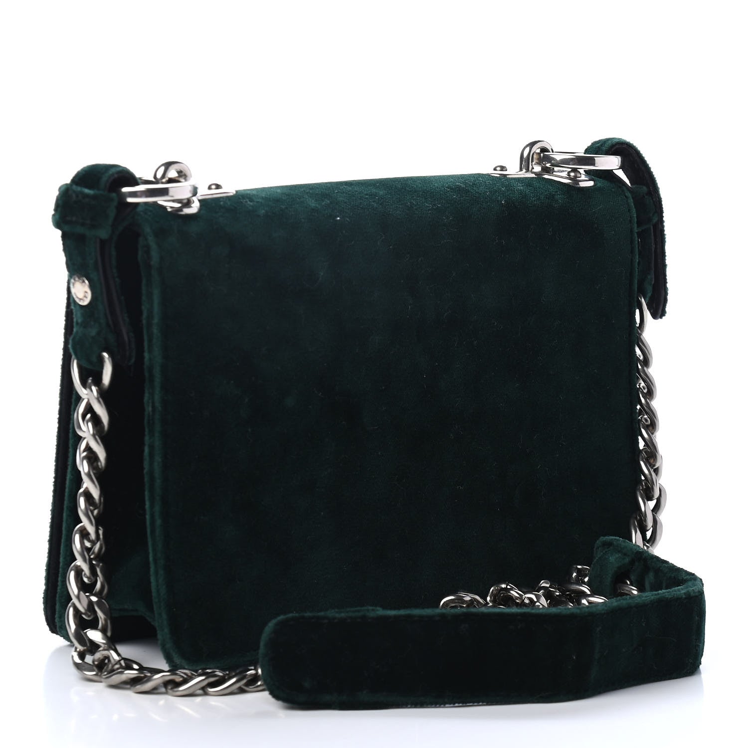 Prada Velluto Cahier Lock Trunk Crossbody Bag Smeraldo 2 of 4