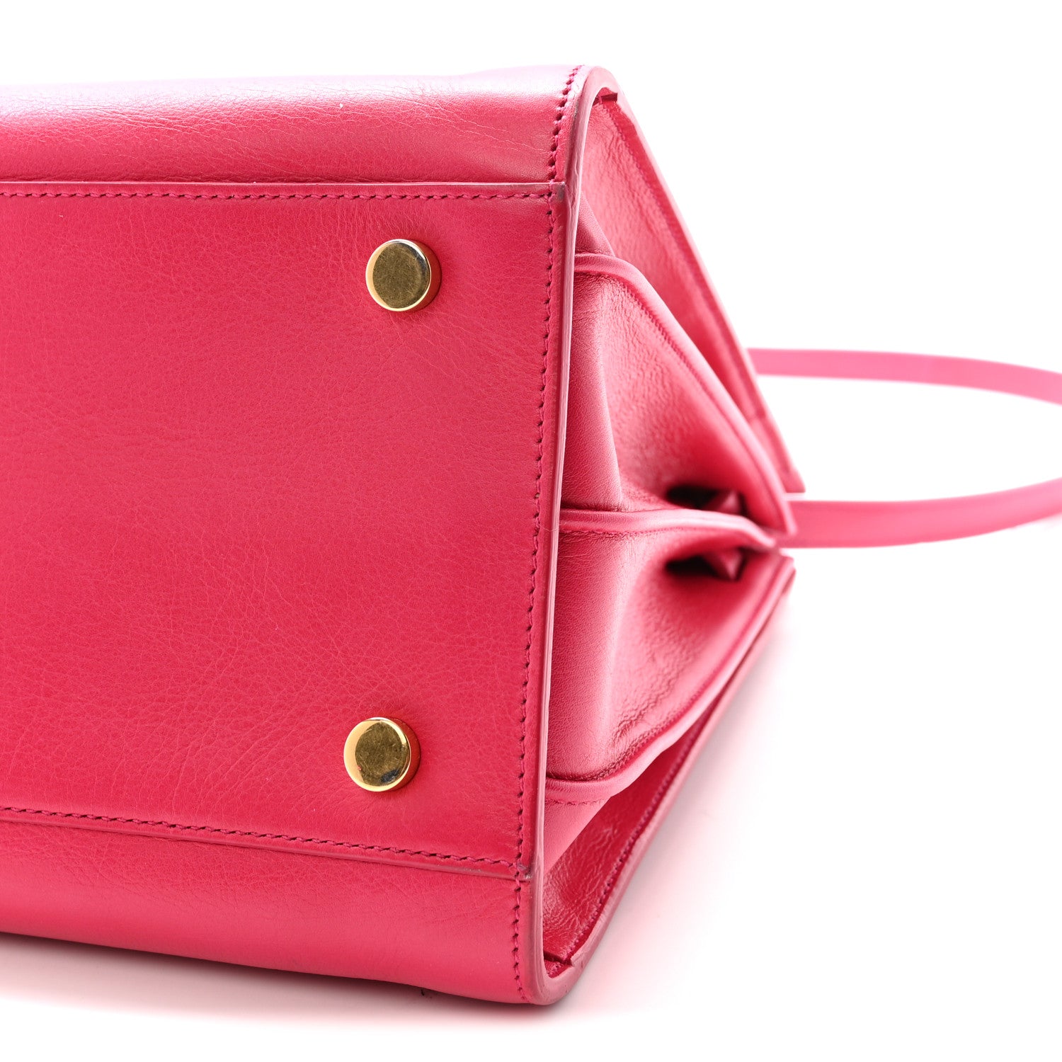 Saint Laurent Calfskin Small Sac De Jour Lipstick Fuchsia 9 of 9