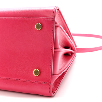 Saint Laurent Calfskin Small Sac De Jour Lipstick Fuchsia 9 of 9