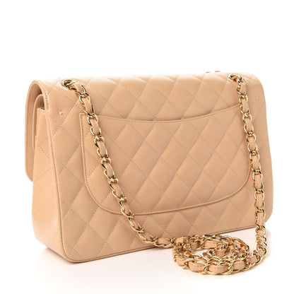 Chanel Caviar Quilted Jumbo Double Flap Beige Clair 3 of 11