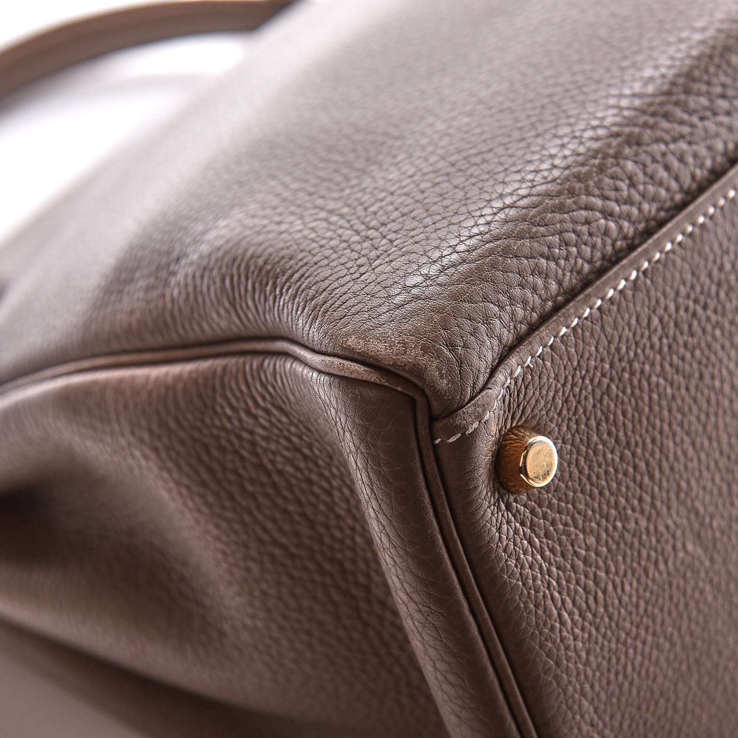 Hermes Taurillon Clemence Kelly Retourne 35 Etoupe 16 of 22